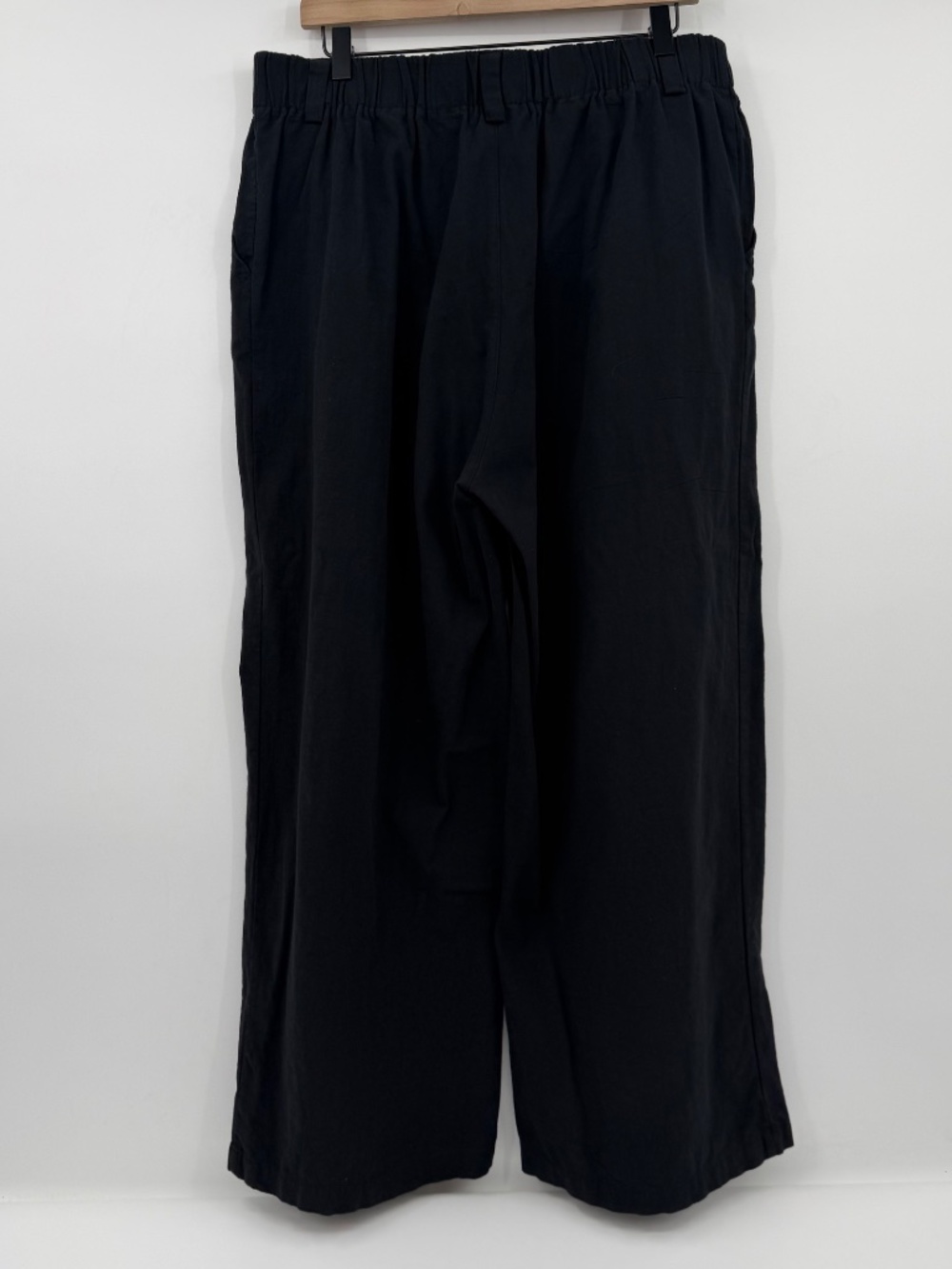 Halara Pants Women XL Black Wide Leg High Rise Pull On Slash Pockets Pleated - Picture 5 of 11